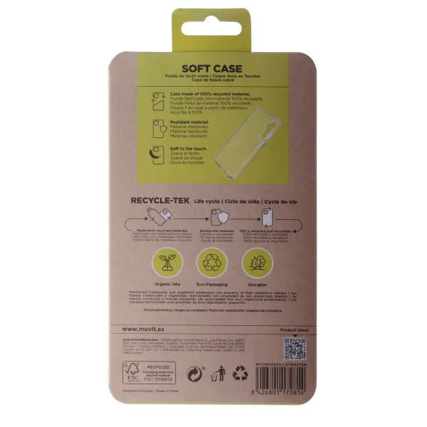 Pārvietojams Pārsegs Muvit for Change Galaxy S23 FE 5G Caurspīdīgs Samsung Galaxy S23 Ultra