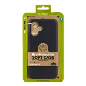 Pārvietojams Pārsegs Muvit for Change iPhone 16 Melns