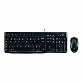 Keyboard and Optical Mouse Logitech MK120 Black Spanish Spanish Qwerty
