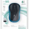 Mouse Logitech LGT-M185B Blue Black 1000 dpi