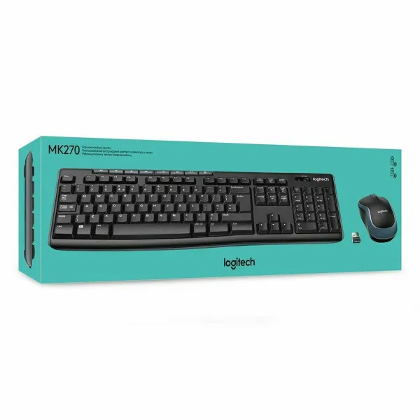 Keyboard and Mouse Logitech 920-003748 Black French AZERTY