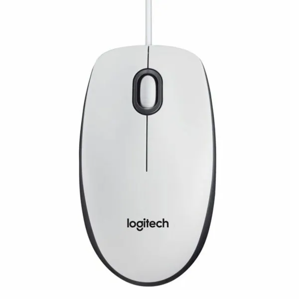 Optiskā pele Logitech B100 Balts 800 dpi (1 gb.)