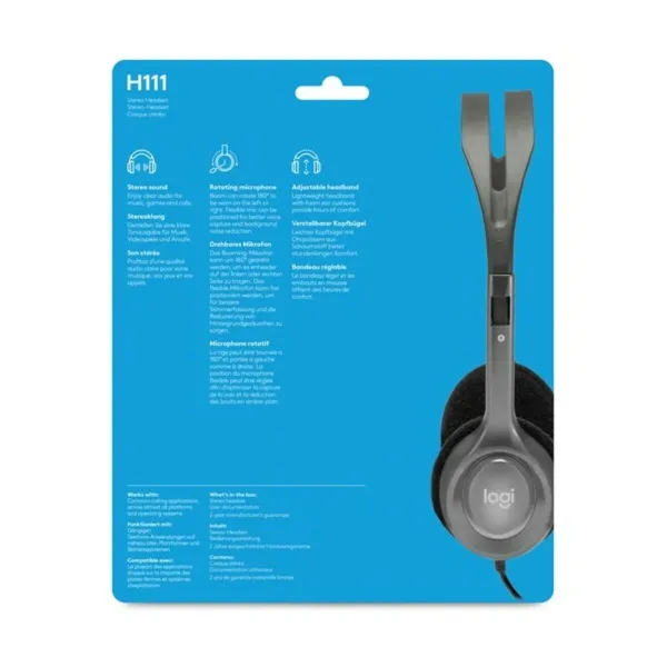 Austiņas ar Mikrofonu Logitech 981-000593 Pelēks
