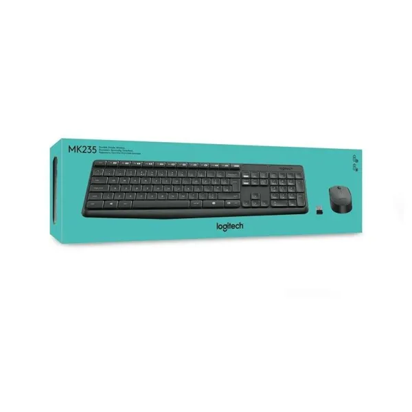 Keyboard and Wireless Mouse Logitech 920-007919 Black Grey Spanish Qwerty