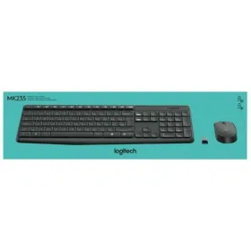 Keyboard and Wireless Mouse Logitech 920-007919 Black Grey Spanish Qwerty