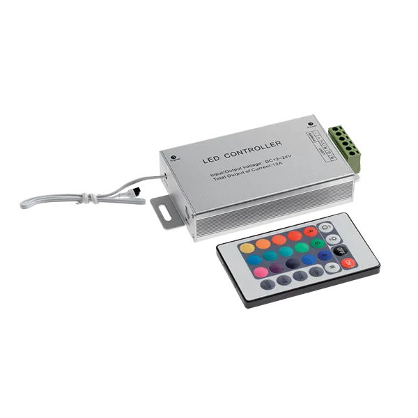 RGB LED-riba kontroller infrapunajuhtimisega - 24 nuppu 12V 12A