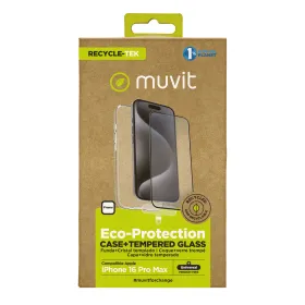 Mobilā Telefona Vāciņš un Aizsargierīce Muvit for Change iPhone 16 Pro Max Melns