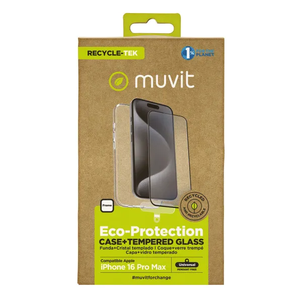 Чехол и защита для мобильного телефона Muvit for Change iPhone 16 Pro Max Чёрный