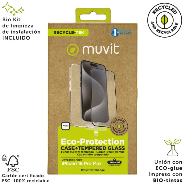 Чехол и защита для мобильного телефона Muvit for Change iPhone 16 Pro Max Чёрный