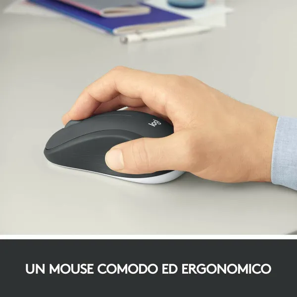 Keyboard and Mouse Logitech 920-008679 Italian QWERTY White Black