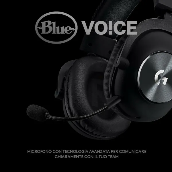 Austiņas ar Mikrofonu Logitech PRO X Gaming Headset Melns