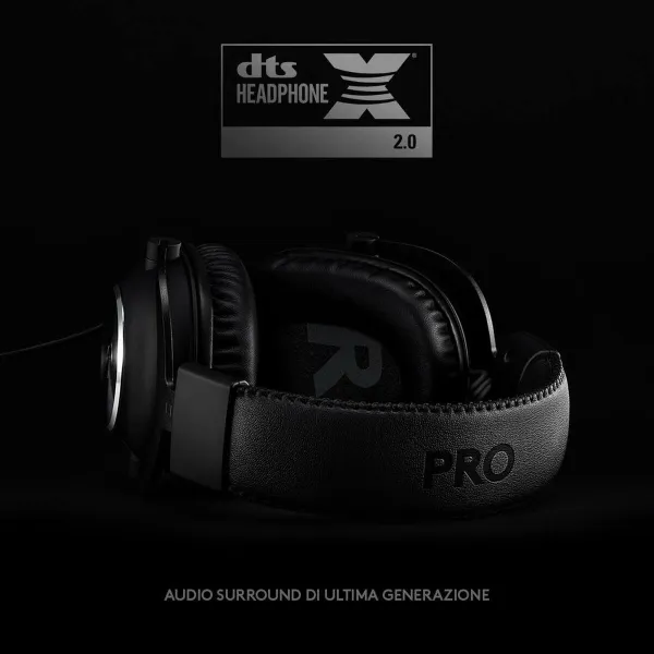 Austiņas ar Mikrofonu Logitech PRO X Gaming Headset Melns