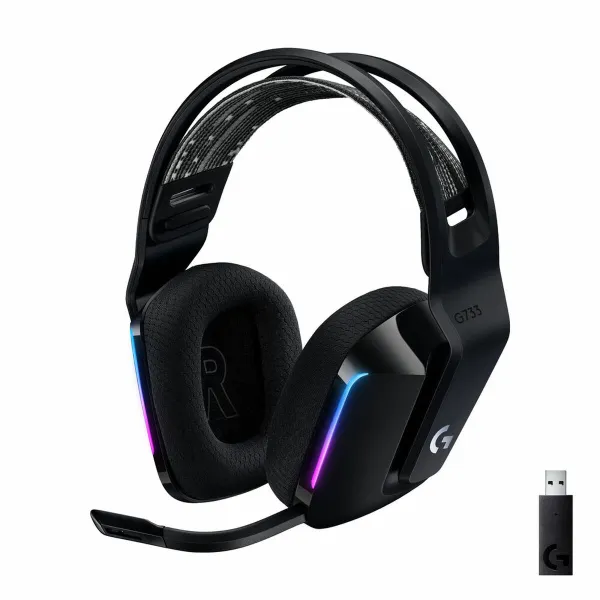 Austiņas ar Mikrofonu Spēlēm Logitech G733 Lightspeed Headset Melns