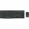 Keyboard and Wireless Mouse Logitech MK295 French Black Grey AZERTY