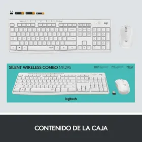 Keyboard and Mouse Logitech MK295 White Spanish QWERTY