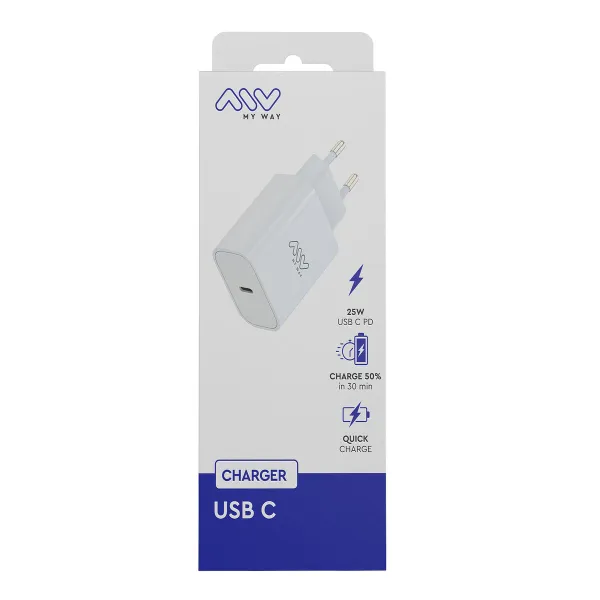 Sieninis įkroviklis Myway Balta 25 W