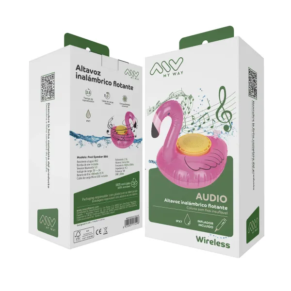 Nešiojamos Bluetooth garso kolonėlės Myway Flamingo
