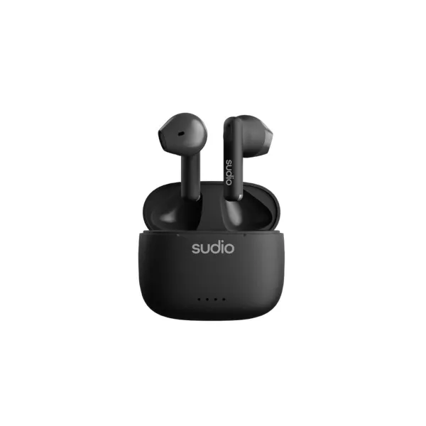 Bluetooth ausinės Sudio A1 True Wireless Juoda