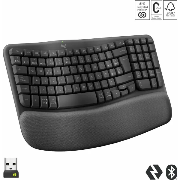 Klaviatuur Logitech 920-012296 Grafiithall hispaania QWERTY