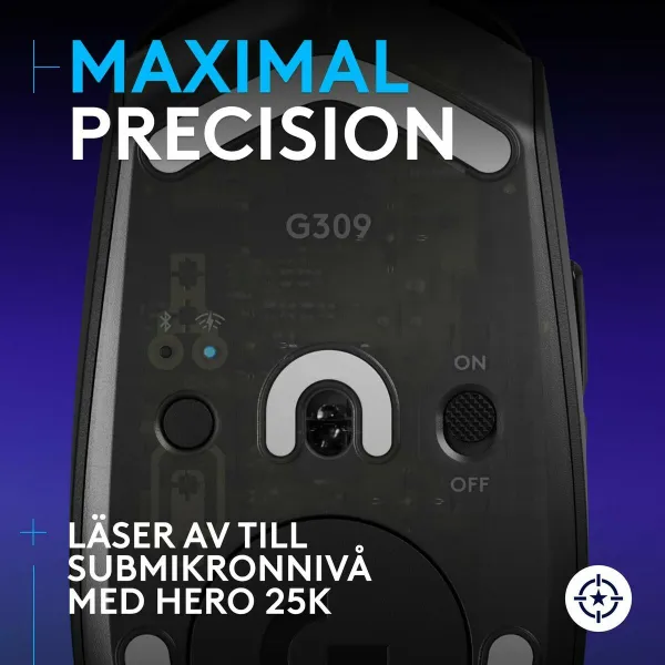 Pele Logitech G309 LIGHTSPEED Melns 25600 dpi