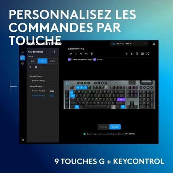Klaviatuur Logitech G915 X Must Prantsuse AZERTY