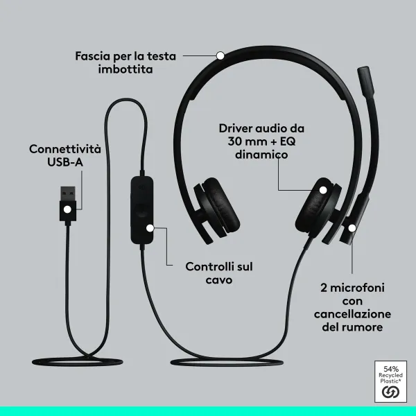 Headphones Logitech 981-001430 Black