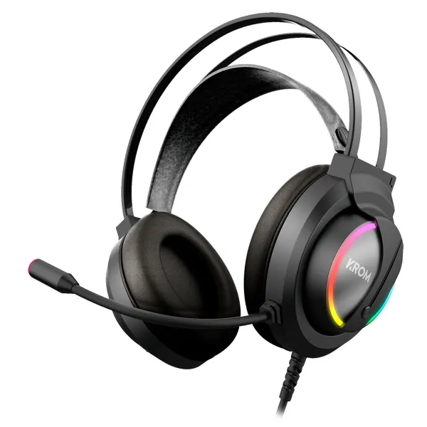 Austiņas ar Mikrofonu Spēlēm Krom Kappa Melns RGB