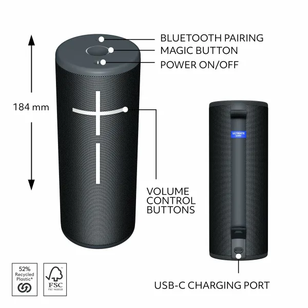 Portable Bluetooth Speakers Logitech 984-001969 Black