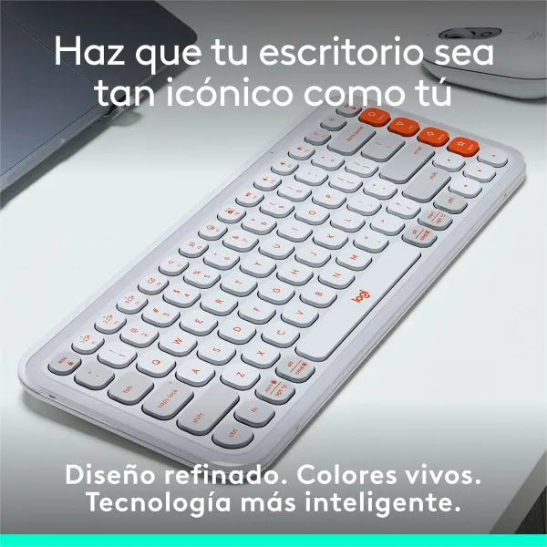 Keyboard Logitech 920-013069 White Orange