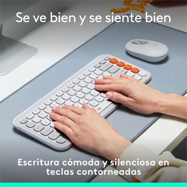Keyboard Logitech 920-013069 White Orange