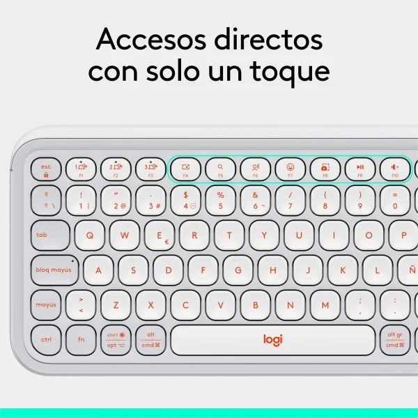 Keyboard Logitech 920-013069 White Orange