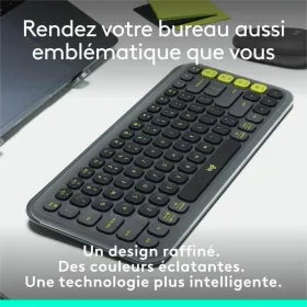 Langaton näppäimistö Logitech Pop Icon Keys Tumman harmaa AZERTY