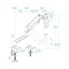 Подставка для ТВ TooQ DB1334TNR-B 34" 13" 10 kg