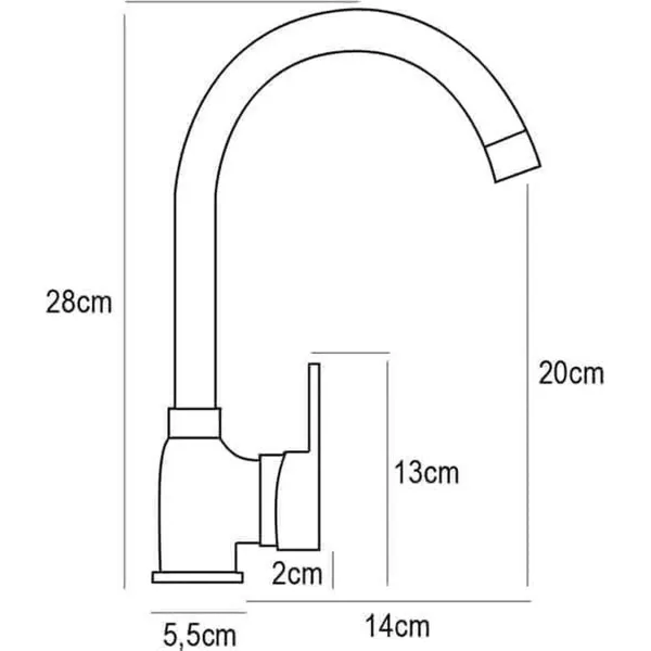 Kitchen Tap Pyramis 090 923 501 Vanilė