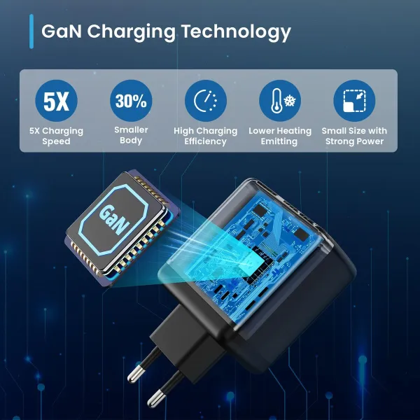 Сетевое зарядное устройство Ewent EW1331 Чёрный 65 W