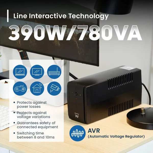 Система бесперебойного питания Интерактивная SAI Ewent EW3995 390 W