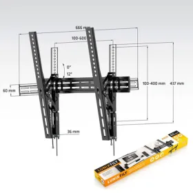 Fiksēts TV Atbalsts Axil 0571E 32"-65" 35 Kg Melns