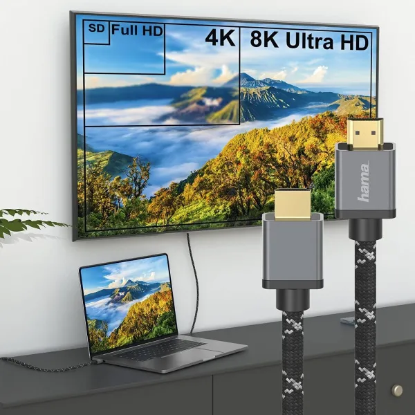 HDMI kabelis Hama 00205240 Juoda Pilka 3 m