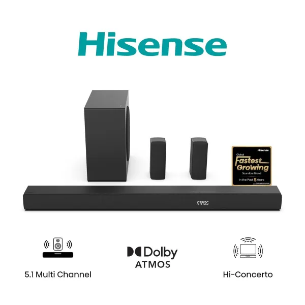 Skaļruņu Statīvs Hisense AX5100Q 580 W Melns