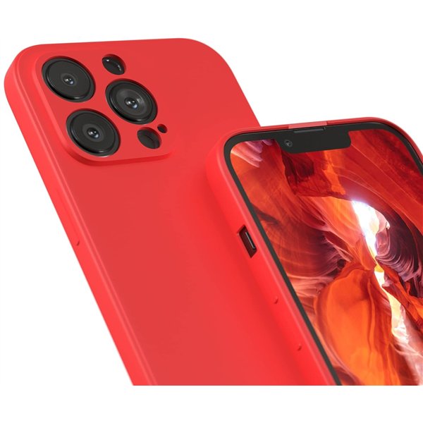 Case Liquid Silicone 1.5mm Apple iPhone 15 Pro red