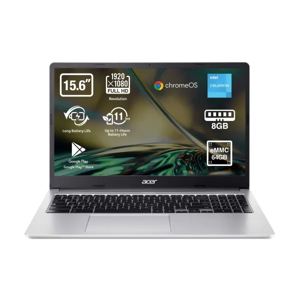 Laptop Acer Chromebook 315-4H 15,6" Intel Celeron N4500 8 GB RAM 64 GB eMMC Spanish Qwerty