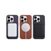 Dėklas Mag Leather Case Apple iPhone 12 Pro Max tamsiai violetinis