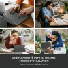 Bluetooth Klaviatuur, millel on Tahvelarvuti Tugi Logitech Combo Touch Hall Prantsuse AZERTY