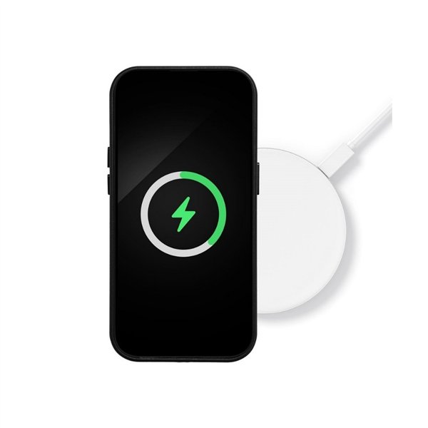 Dėklas Mag Leather Case Apple iPhone 13 Pro juodas