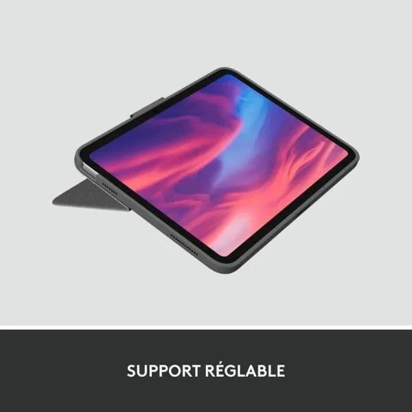 Bluetooth Klaviatuur, millel on Tahvelarvuti Tugi Logitech Combo Touch Hall Prantsuse AZERTY
