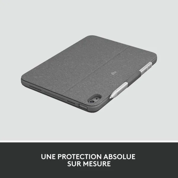 Bluetooth Klaviatuur, millel on Tahvelarvuti Tugi Logitech Combo Touch Hall Prantsuse AZERTY