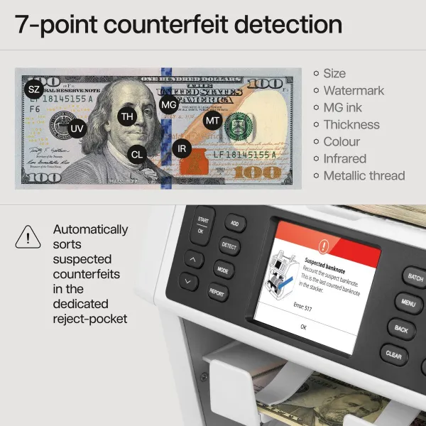 Banknotų skaitiklis Safescan 112-0652 Pilka