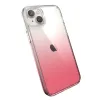 Speck Presidio Perfect-Clear + Ombre - iPhone 15 Plus / 14 Plus Case with MICROBAN Coating (Clear / Vintage Rose Fade)