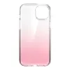 Speck Presidio Perfect-Clear + Ombre - iPhone 15 Plus / 14 Plus Case with MICROBAN Coating (Clear / Vintage Rose Fade)