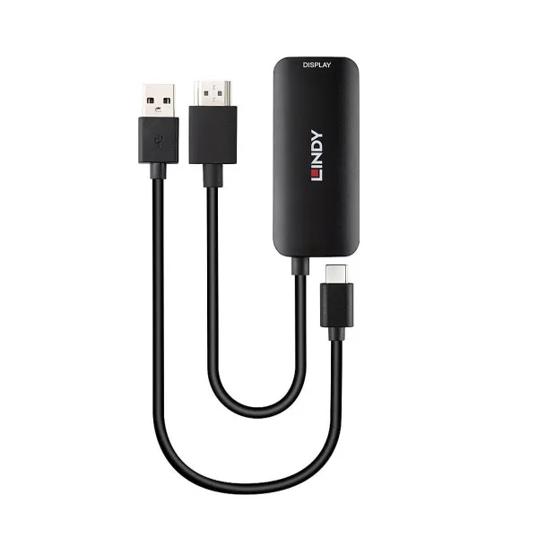 HDMI uz DVI adapteris LINDY Melns 20 cm